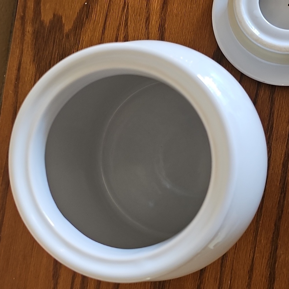 White and Blue Dog Treat Jar - Picture 6 of 9